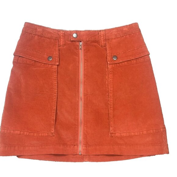 NWT Free People x REVOLVE - Zoe Corduroy Mini Skirt - Color: Soil Brown Size 12 - Picture 5 of 11